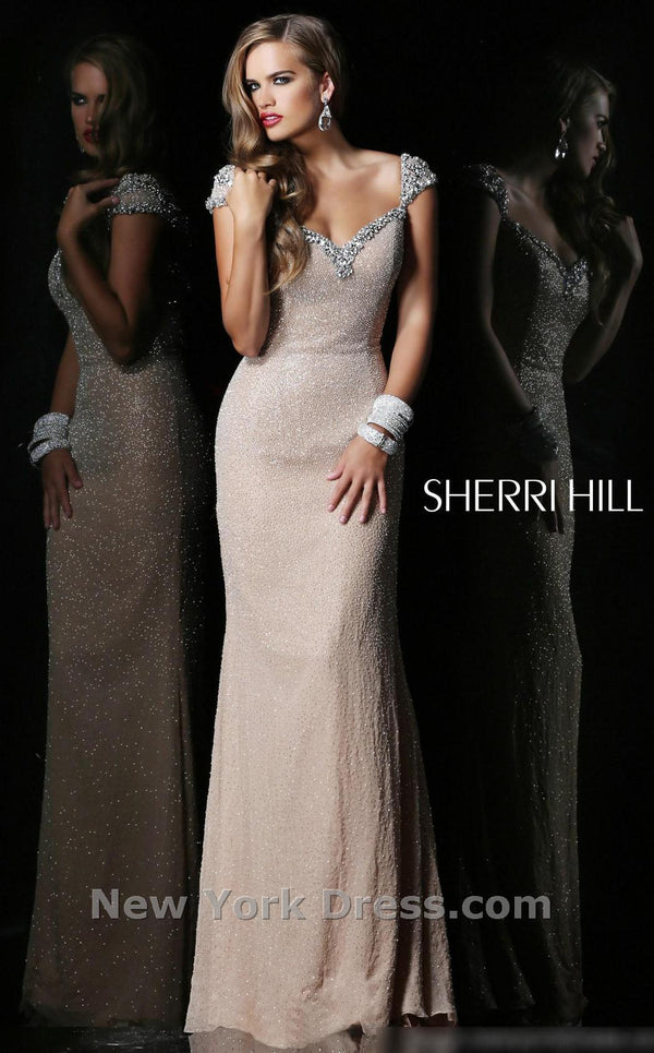 Sherri Hill 1541 Nude/Silver