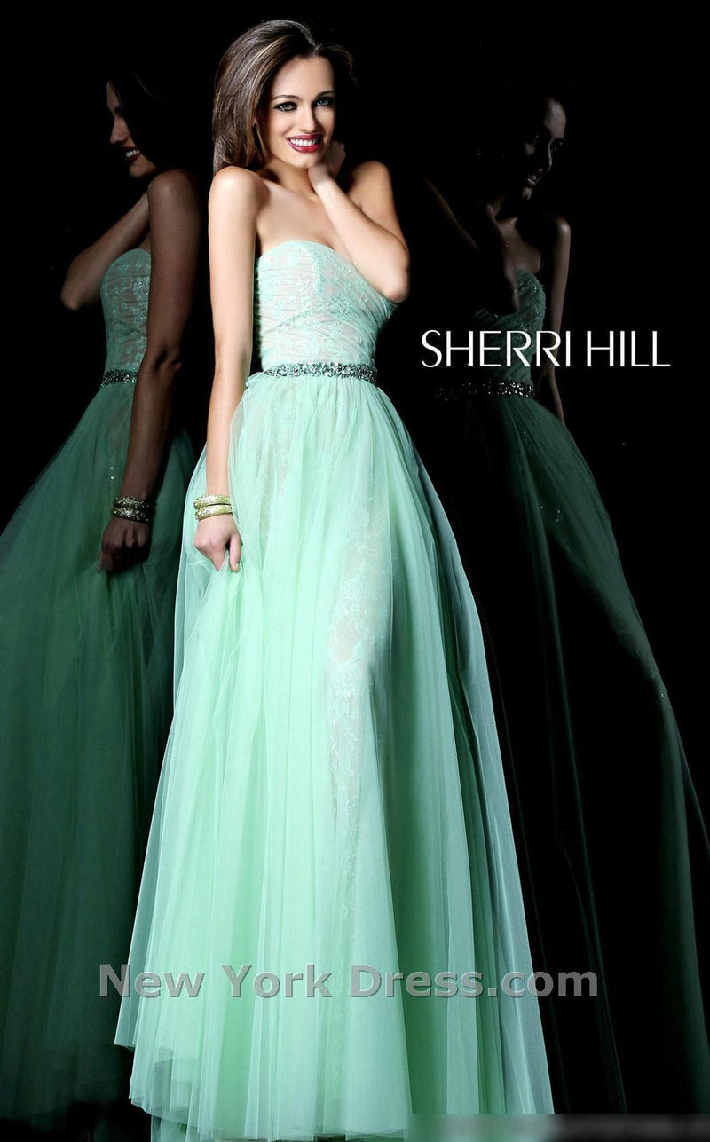 Sherri Hill 1579 Green/Nude