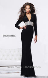 1 of 2 Sherri Hill 1580 Black/Silver