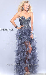 2 of 3 Sherri Hill 1586 Gun Metal/Gun Metal