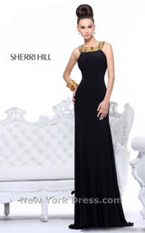 1 of 2 Sherri Hill 1592 Black/Gold