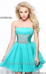 1 of 2 Sherri Hill 1595 Seafoam