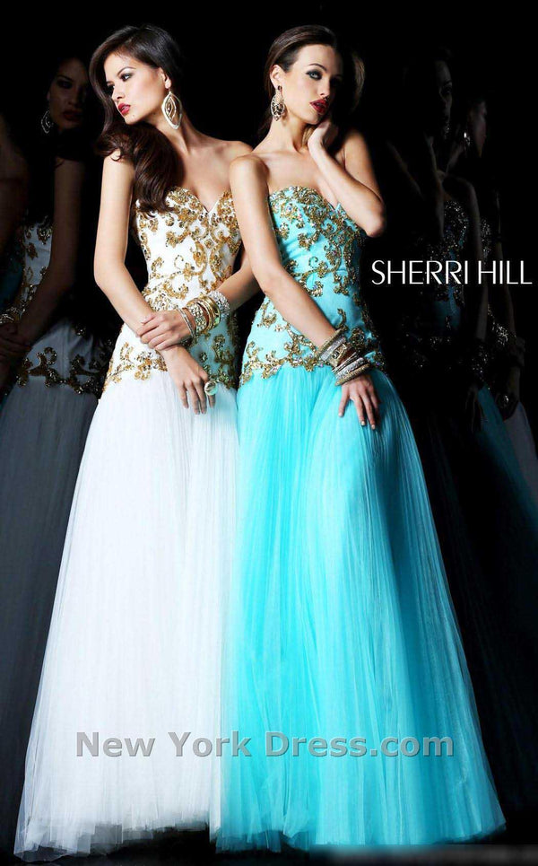 Sherri Hill 2973 Ivory/Gold