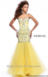 4 of 5 Sherri Hill 2974 Yellow/Silver