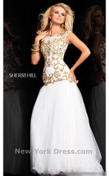 2 of 2 Sherri Hill 2981 Ivory/Gold