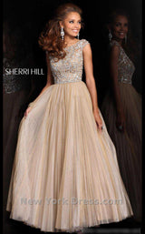 1 of 6 Sherri Hill 2984 Nude/Silver