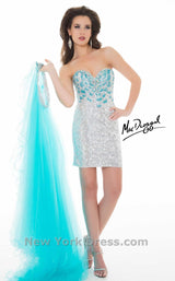 2 of 2 Mac Duggal 81705B Aqua/Silver