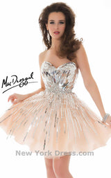 1 of 2 Mac Duggal 85140B Nude/Silver