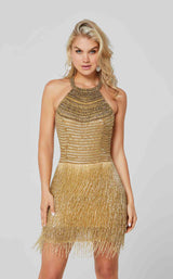 6 of 6 Primavera Couture 3502 Dress Gold