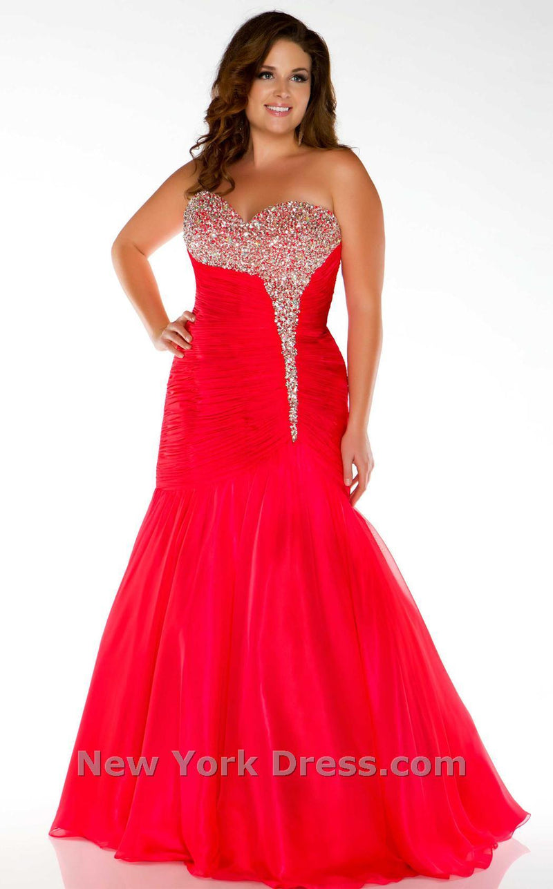 Mac Duggal 64473F Cherry Red