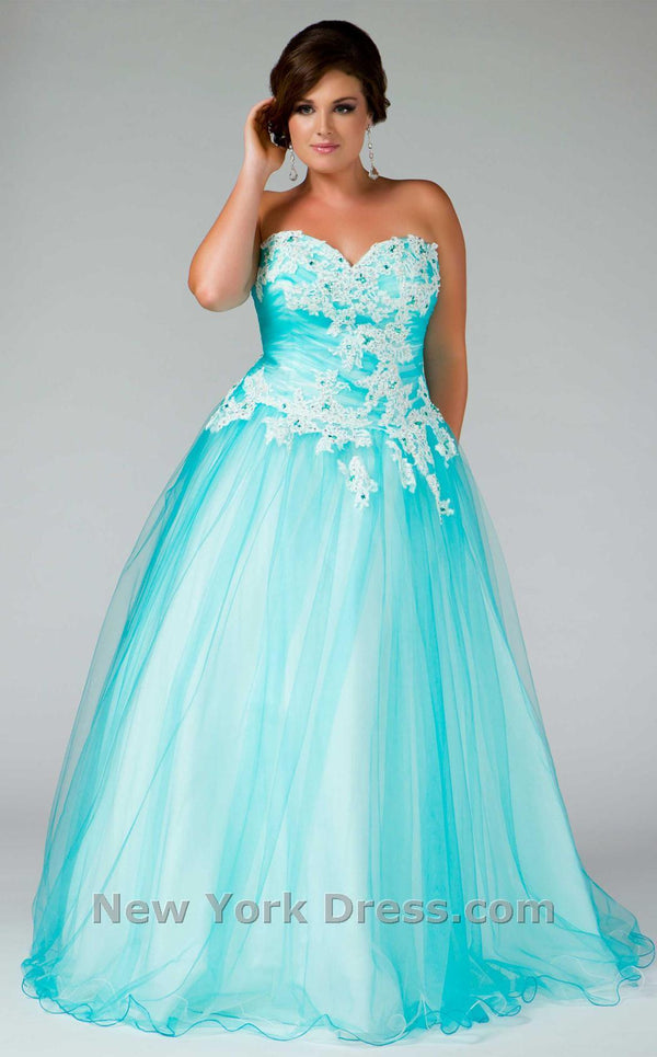 Mac Duggal 76429F Aqua