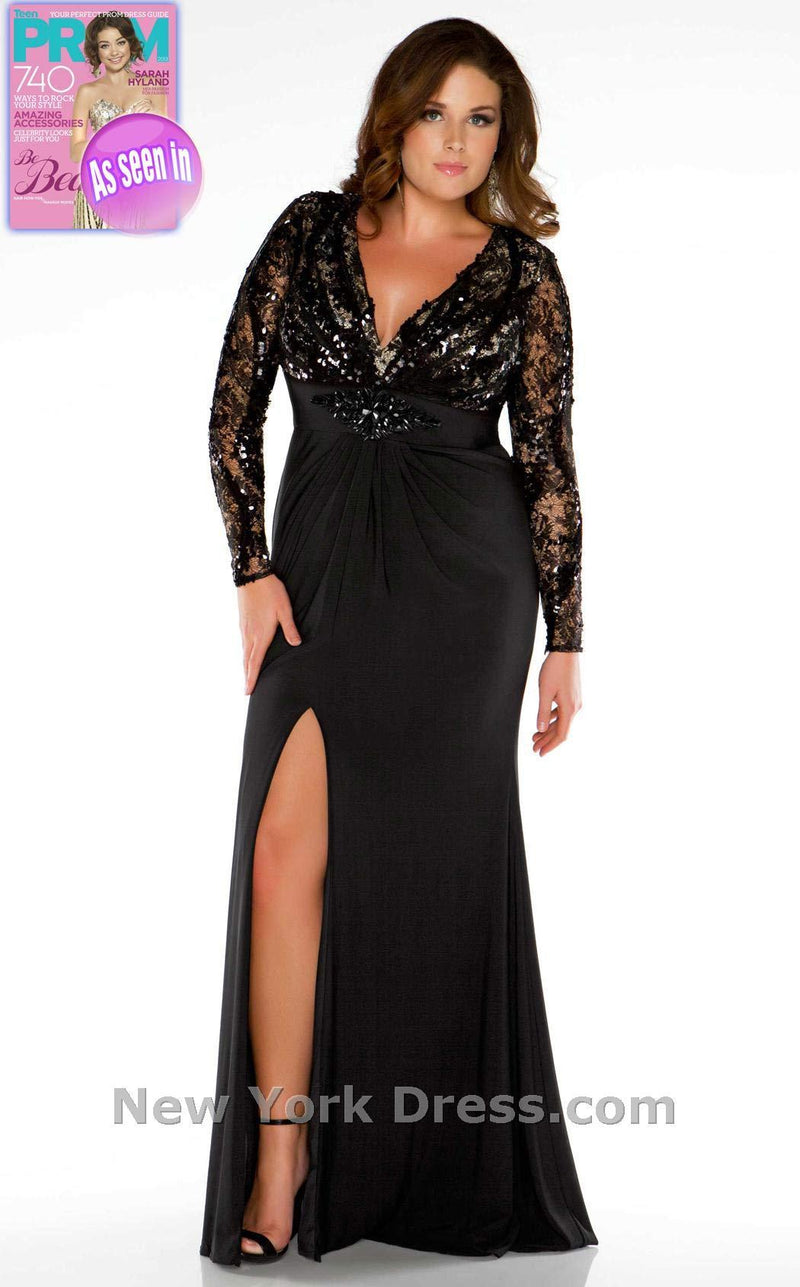 Mac Duggal 76457F Black/Nude