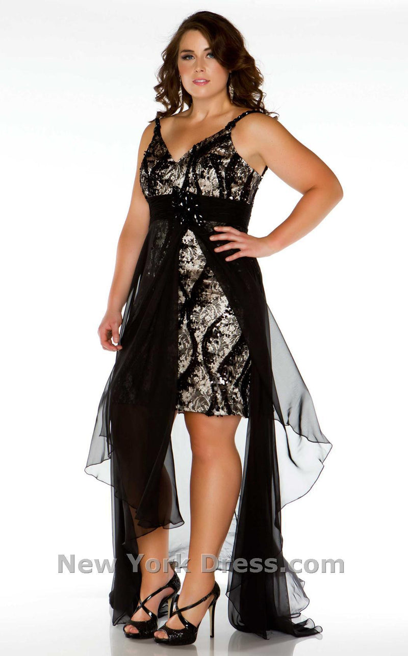 Mac Duggal 76506F Black/Nude