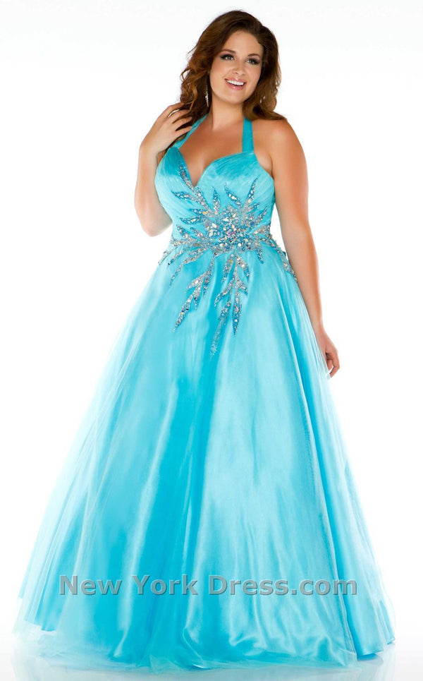 Mac Duggal 81792F Aqua