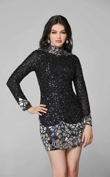 8 of 9 Primavera Couture 3503 Dress Black-Silver