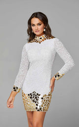 9 of 9 Primavera Couture 3503 Dress Ivory-Multi