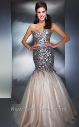 1 of 2 Mac Duggal 85142M Nude/Silver