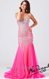 3 of 4 Mac Duggal 81719R Hot Pink/Nude