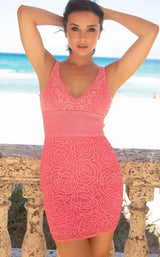 2 of 15 Primavera Couture 3509 Dress Hot-Pink