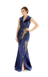 1 of 4 In Couture 3512 Dress Navy-Blue