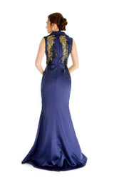 3 of 4 In Couture 3512 Dress Navy-Blue