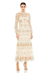 1 of 4 Mac Duggal 35152 Dress Cream-Multi