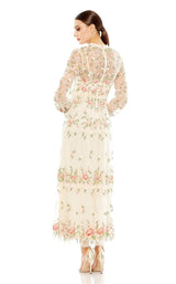 3 of 4 Mac Duggal 35152 Dress Cream-Multi