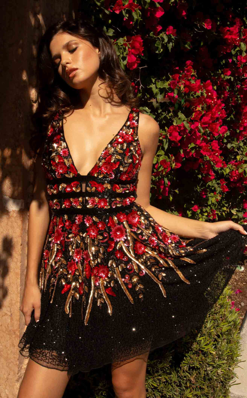 Primavera Couture 3522 Dress Black-Multi