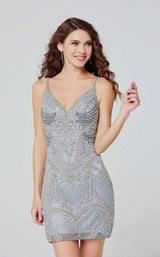 9 of 9 Primavera Couture 3531 Dress Silver