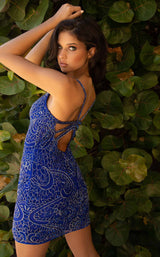 6 of 8 Primavera Couture 3534 Dress Royal-Blue