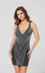 7 of 9 Primavera Couture 3537 Dress Black-Silver