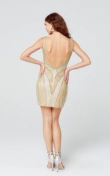 6 of 9 Primavera Couture 3537 Dress Nude-Silver