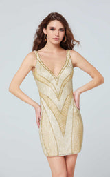 9 of 9 Primavera Couture 3537 Dress Nude-Silver
