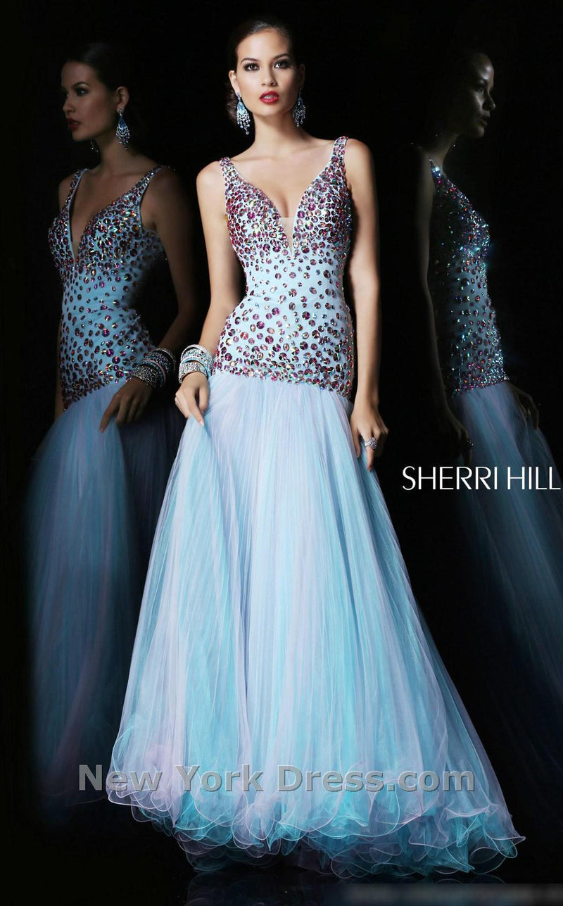 Sherri Hill 21091 Pink/Aqua