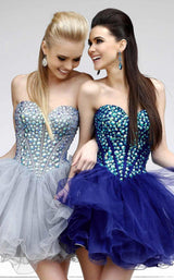 3 of 20 Sherri Hill 21101 Silver Mist