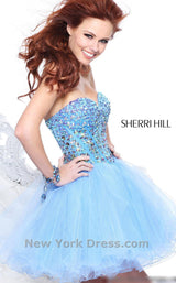 8 of 20 Sherri Hill 21101 Aqua/Pink