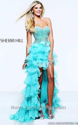 2 of 2 Sherri Hill 3875 Aqua