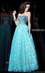 1 of 3 Sherri Hill 8505 Turquoise