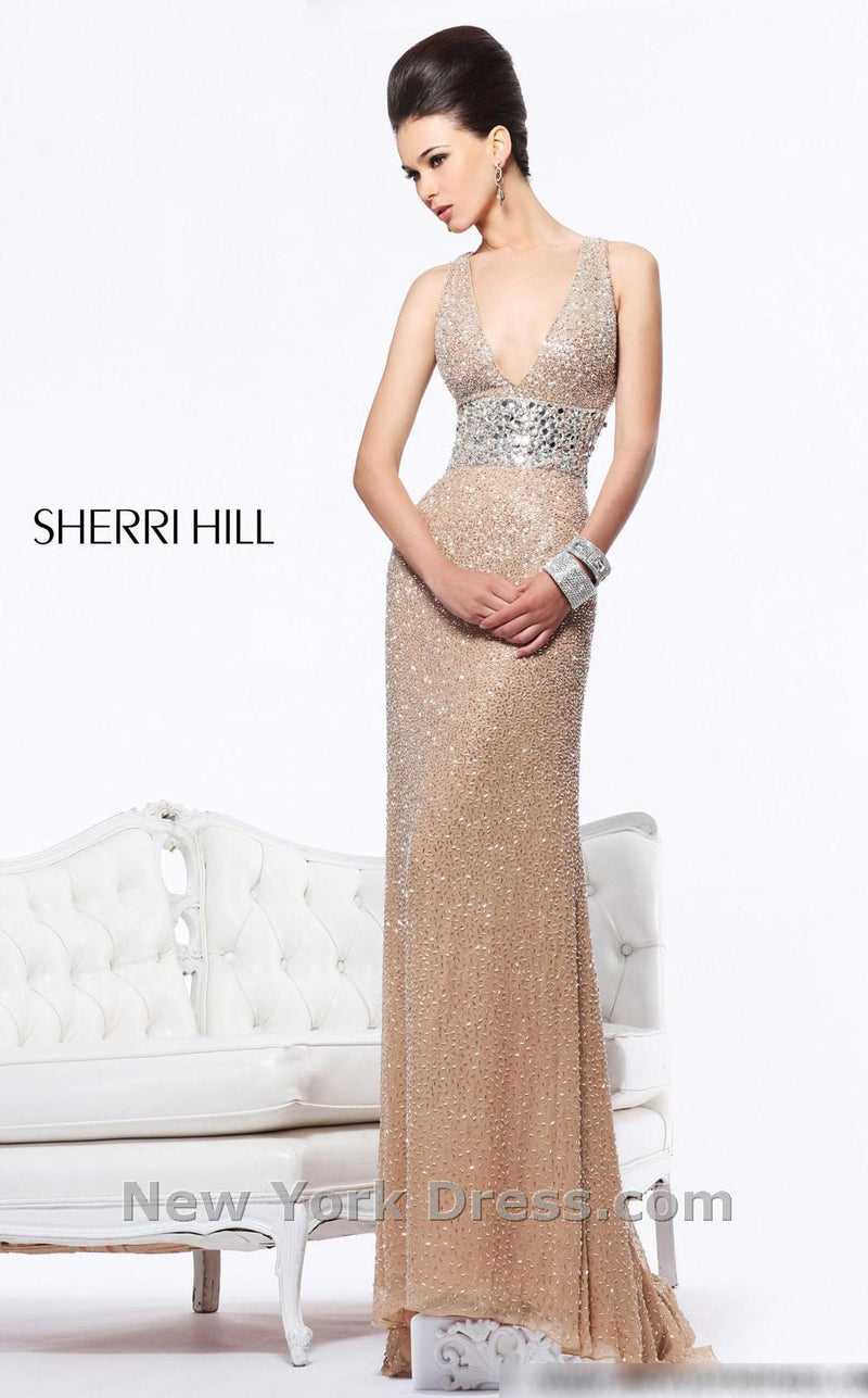 Sherri Hill 11003 Nude/Silver