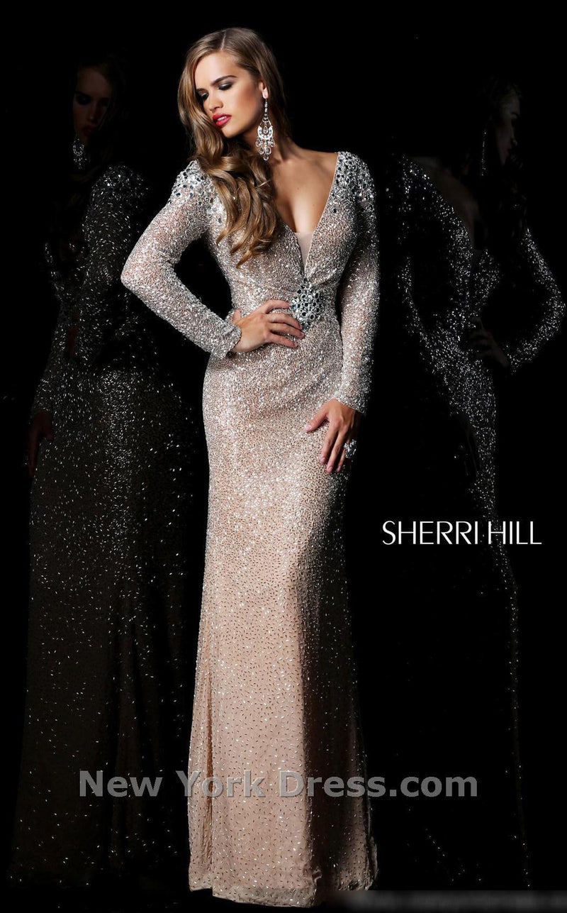 Sherri Hill 11004 Nude/Silver