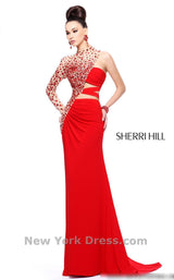 2 of 7 Sherri Hill 21002 Red/Nude