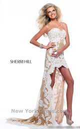 4 of 4 Sherri Hill 21016 Ivory/Nude