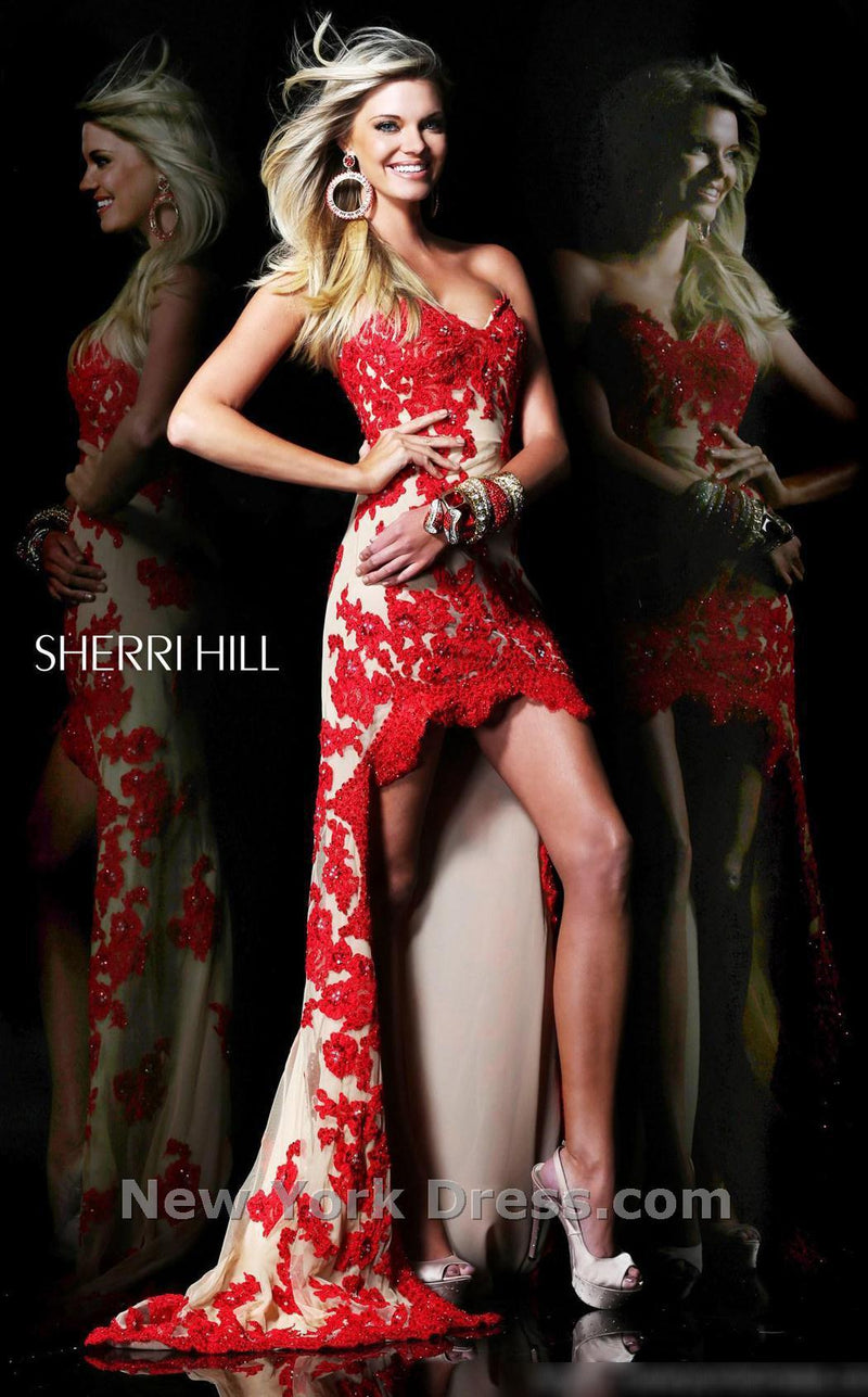 Sherri Hill 21016 Red/Nude