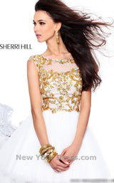 4 of 5 Sherri Hill 21032 Ivory/Gold