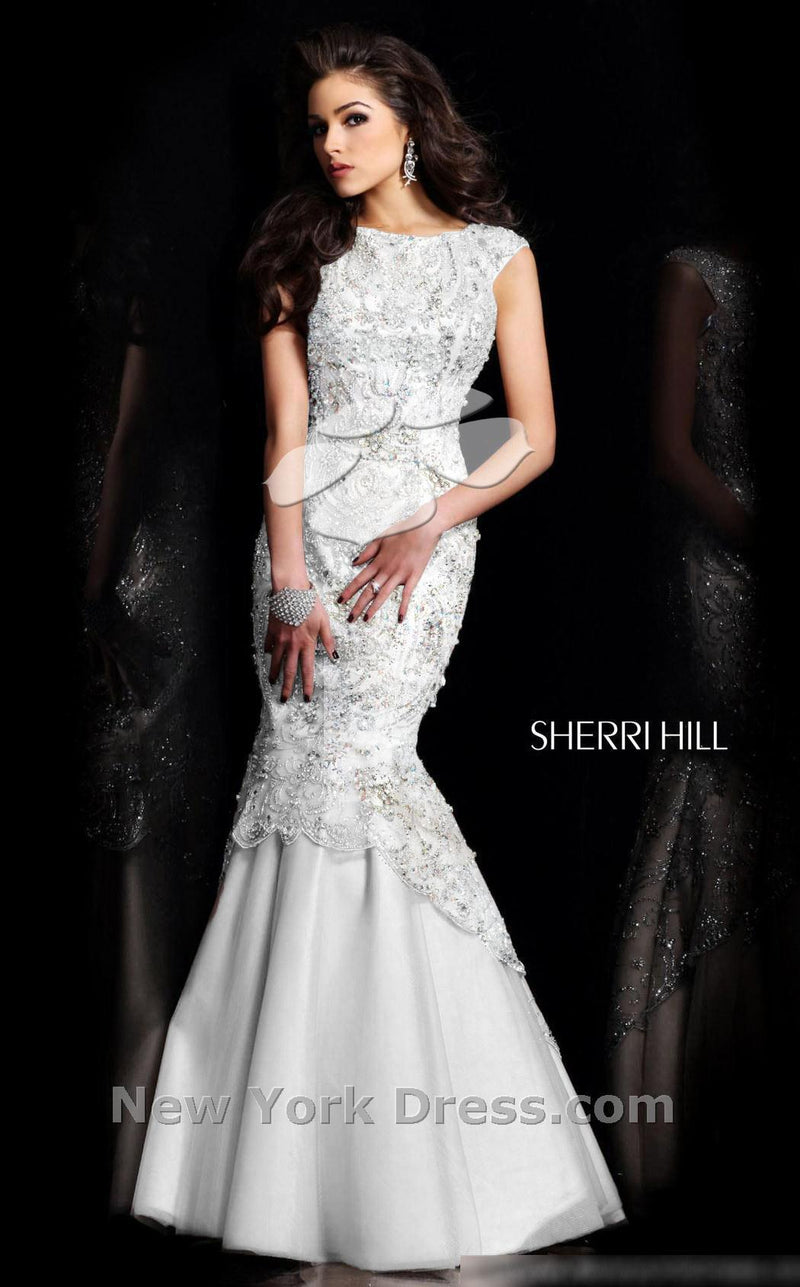 Sherri Hill 21051 White/Silver