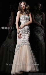 2 of 2 Sherri Hill 21058 Nude