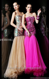 1 of 2 Sherri Hill 21060 Nude/Nude