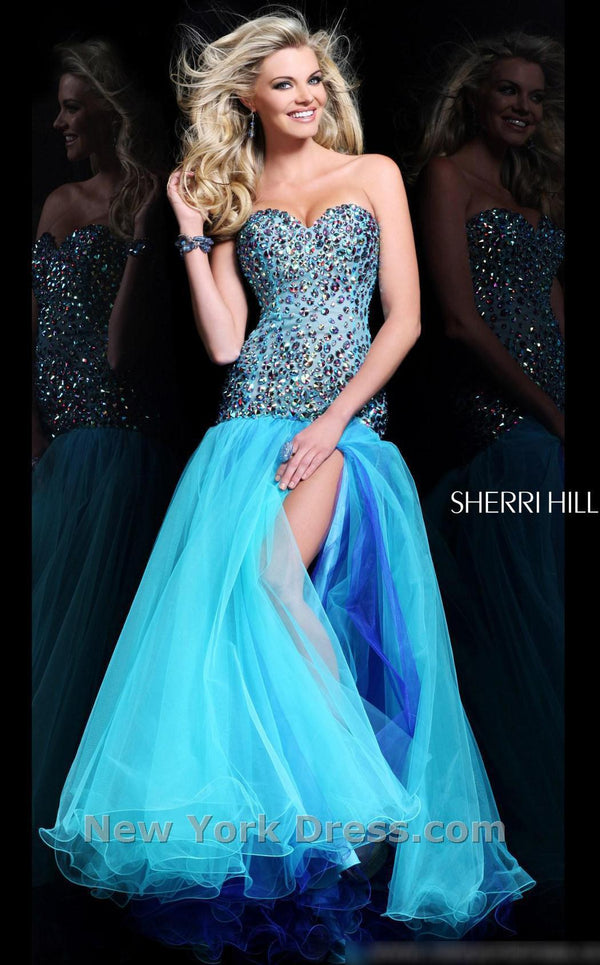 Sherri Hill 21083 Nude/Multi Stones