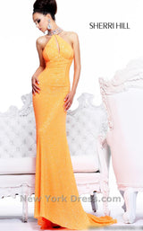 2 of 2 Sherri Hill 21129 Orange/Silver