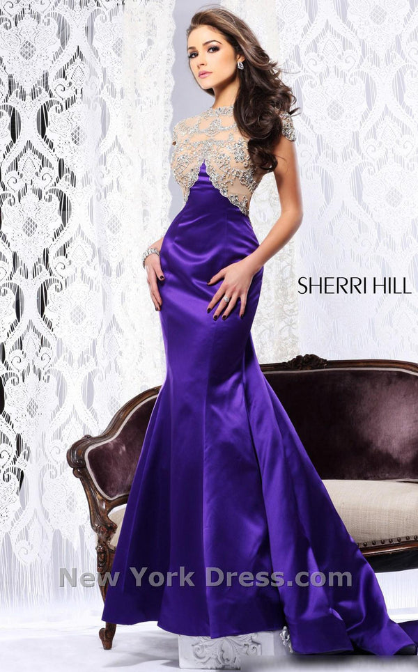 Sherri Hill 21147 Nude/Purple